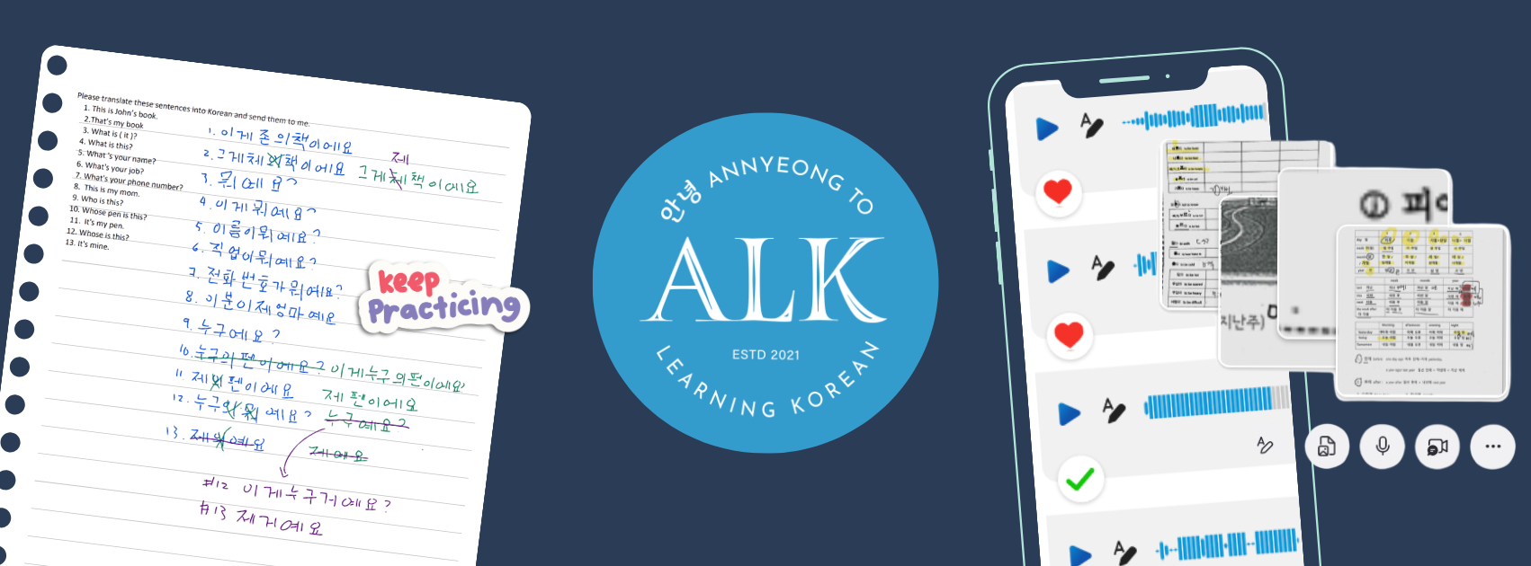 Practice Korean with ALK’s tailored learning materials.